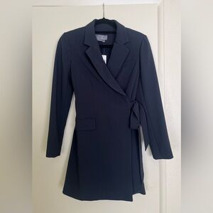Anthropologie Tie Waist Mini Blazer Dress